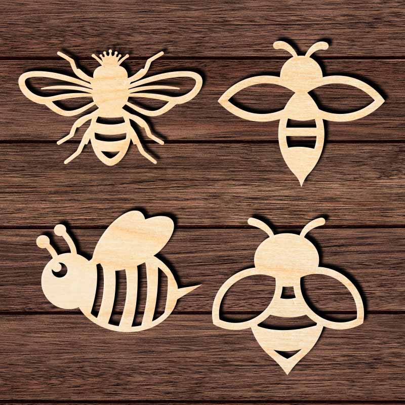 Bee Shape Cutouts – Wood & Acrylic Spring Decor Blanks – Signature ...