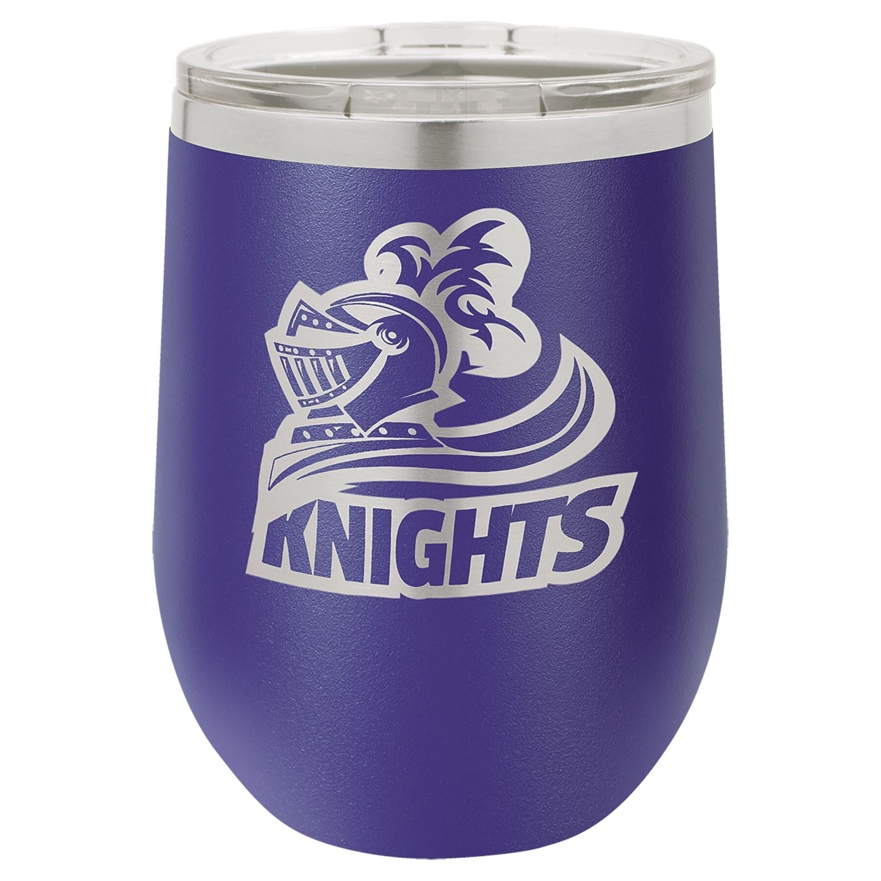 12 oz. Stemless Stainless Steel Wine Tumbler Signature Cutouts Purple 