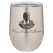 12 oz. Stemless Stainless Steel Wine Tumbler Signature Cutouts Stainless Steel 