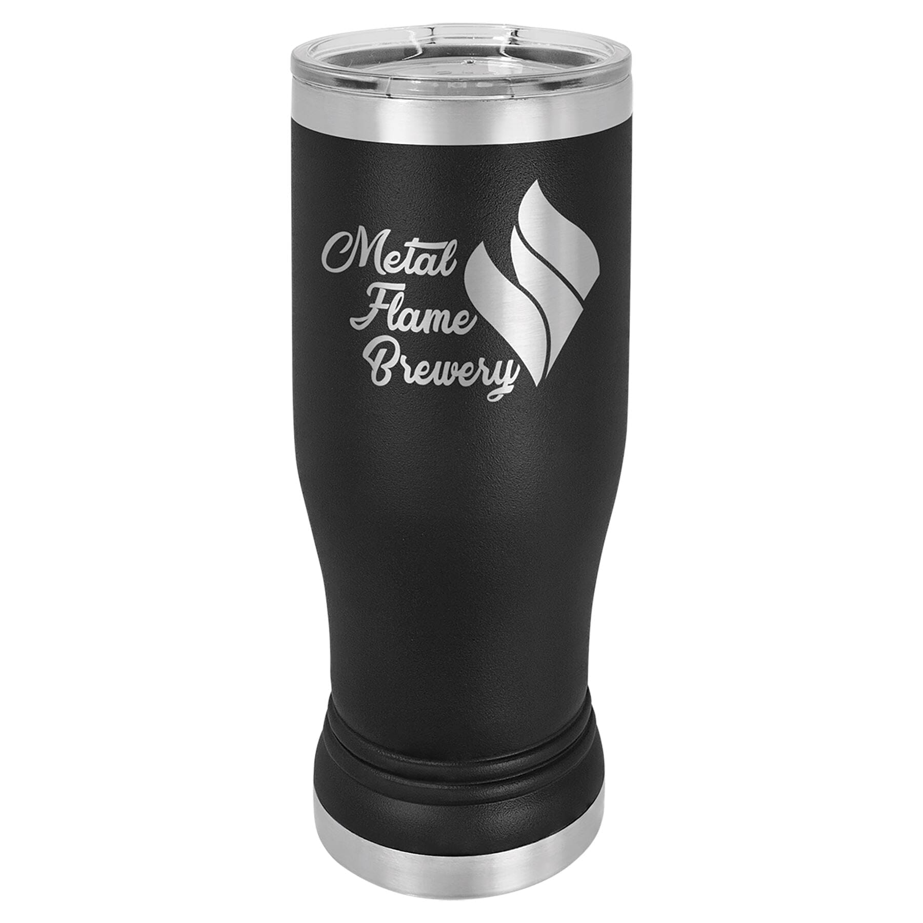 14 oz. Stainless Steel Pilsner Tumbler Signature Cutouts Black 