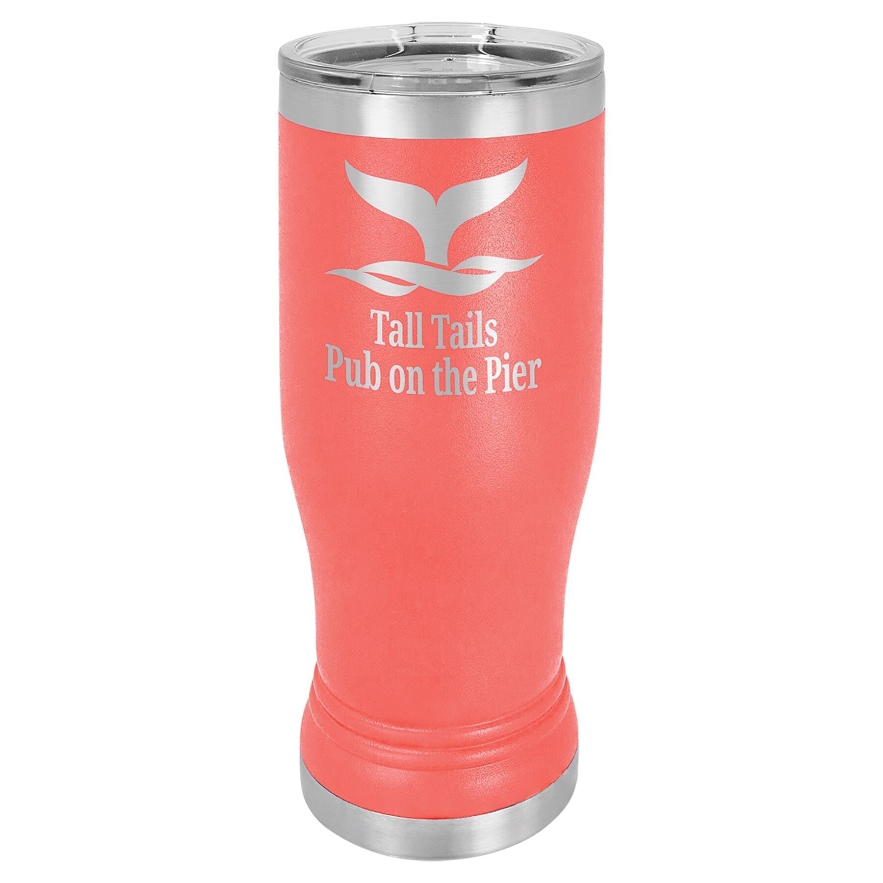 14 oz. Stainless Steel Pilsner Tumbler Signature Cutouts Coral 