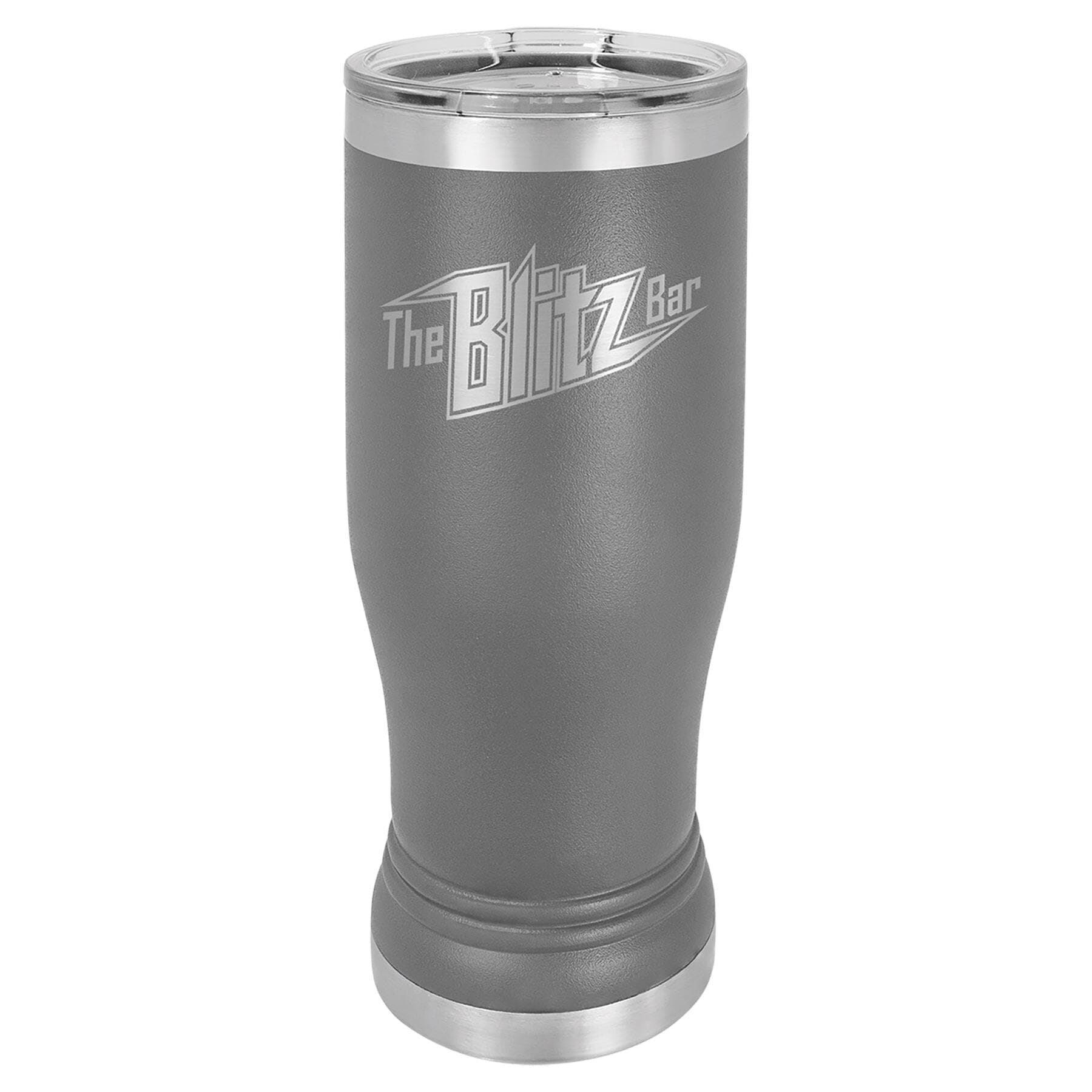14 oz. Stainless Steel Pilsner Tumbler Signature Cutouts Dark Gray 