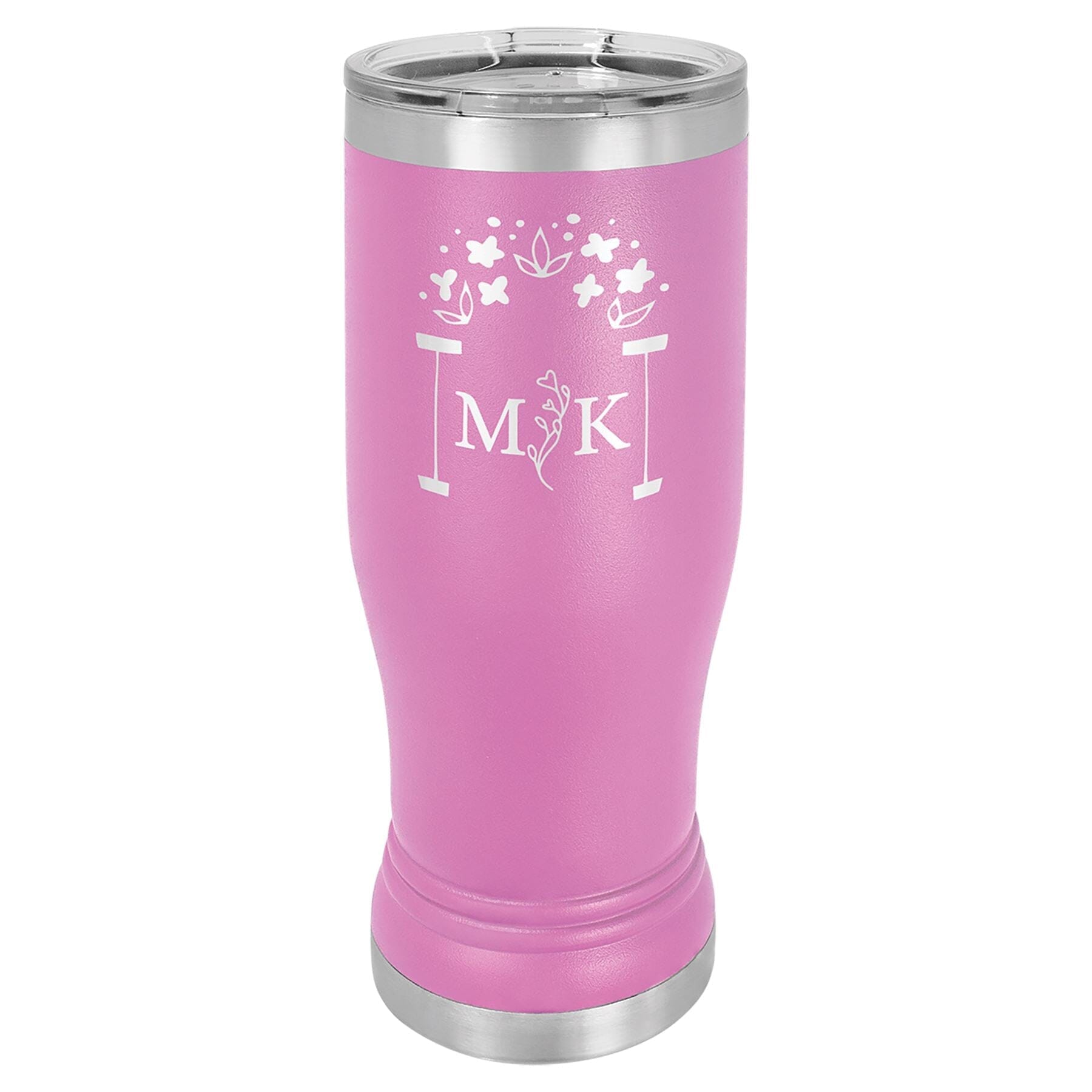 14 oz. Stainless Steel Pilsner Tumbler Signature Cutouts Lavender 