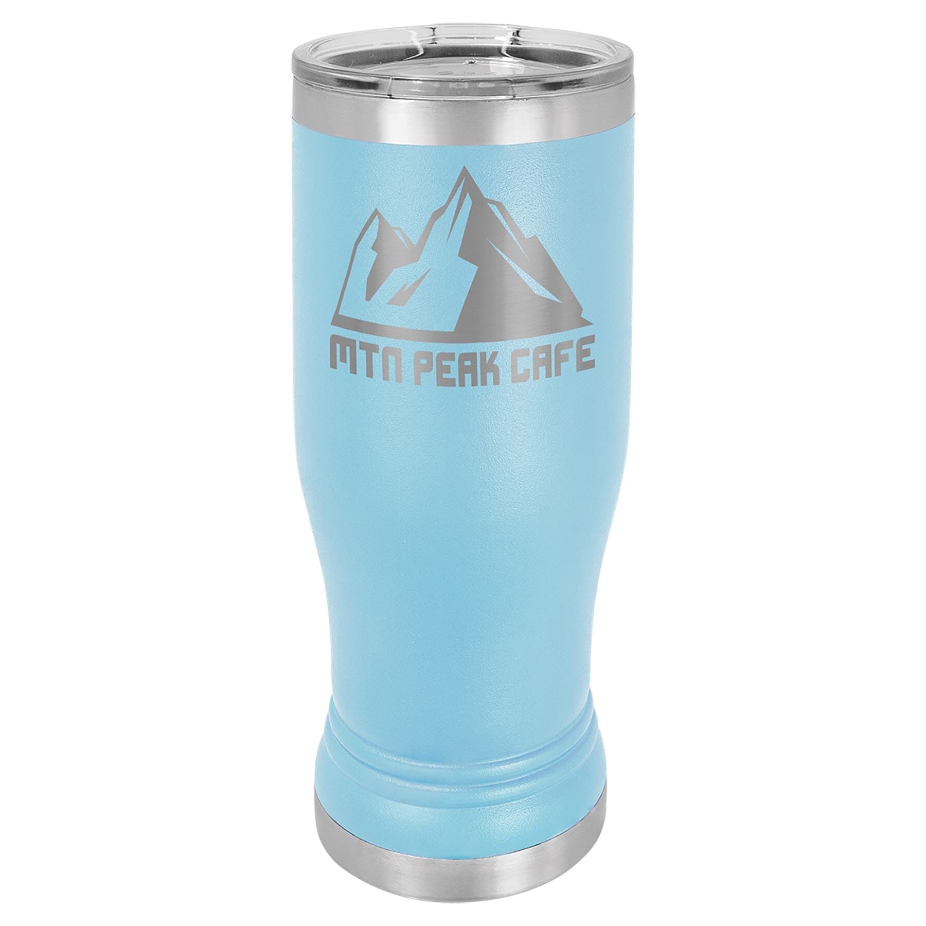 14 oz. Stainless Steel Pilsner Tumbler Signature Cutouts Light Blue 
