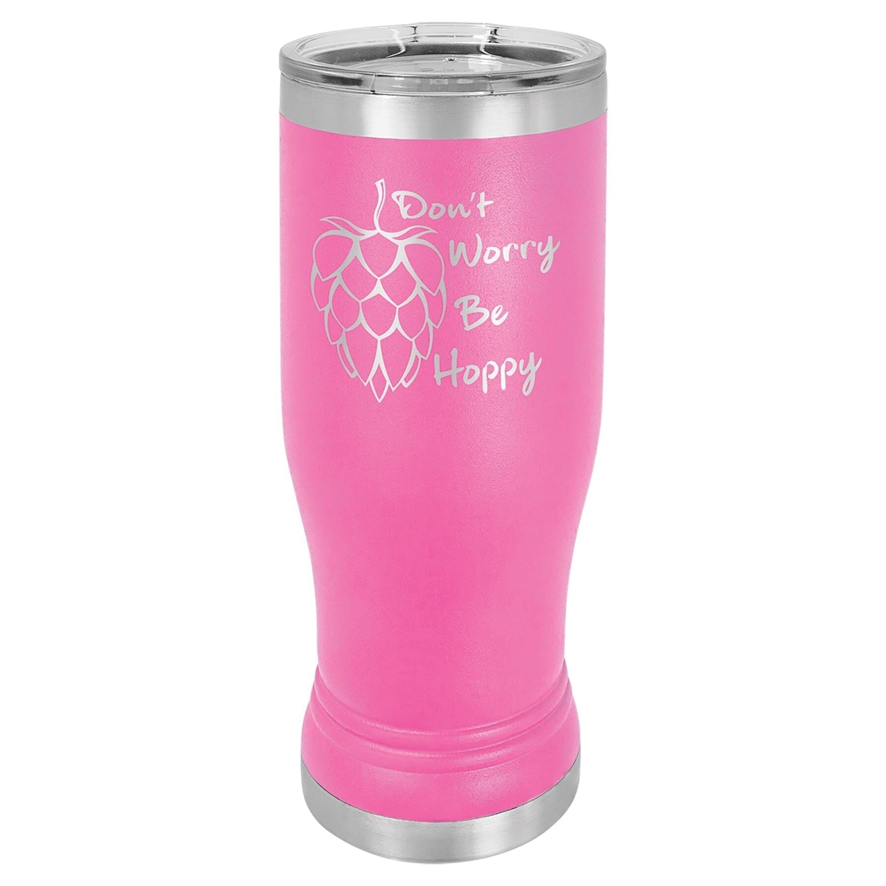 14 oz. Stainless Steel Pilsner Tumbler Signature Cutouts Pink 