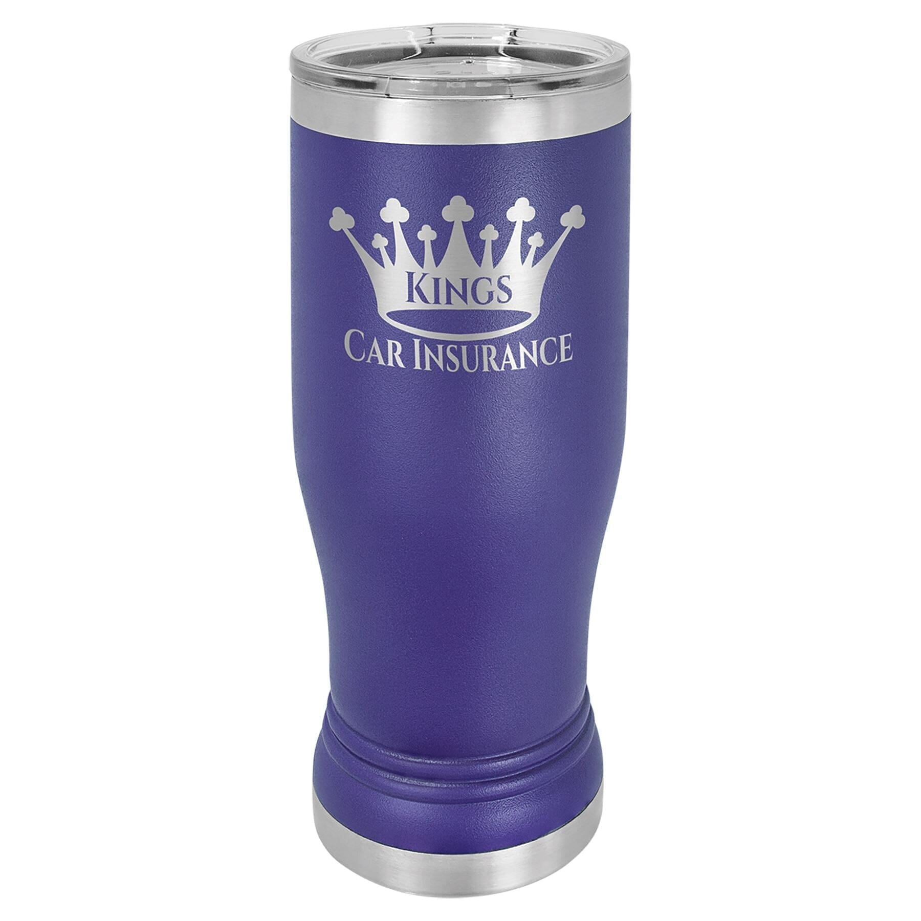 14 oz. Stainless Steel Pilsner Tumbler Signature Cutouts Purple 