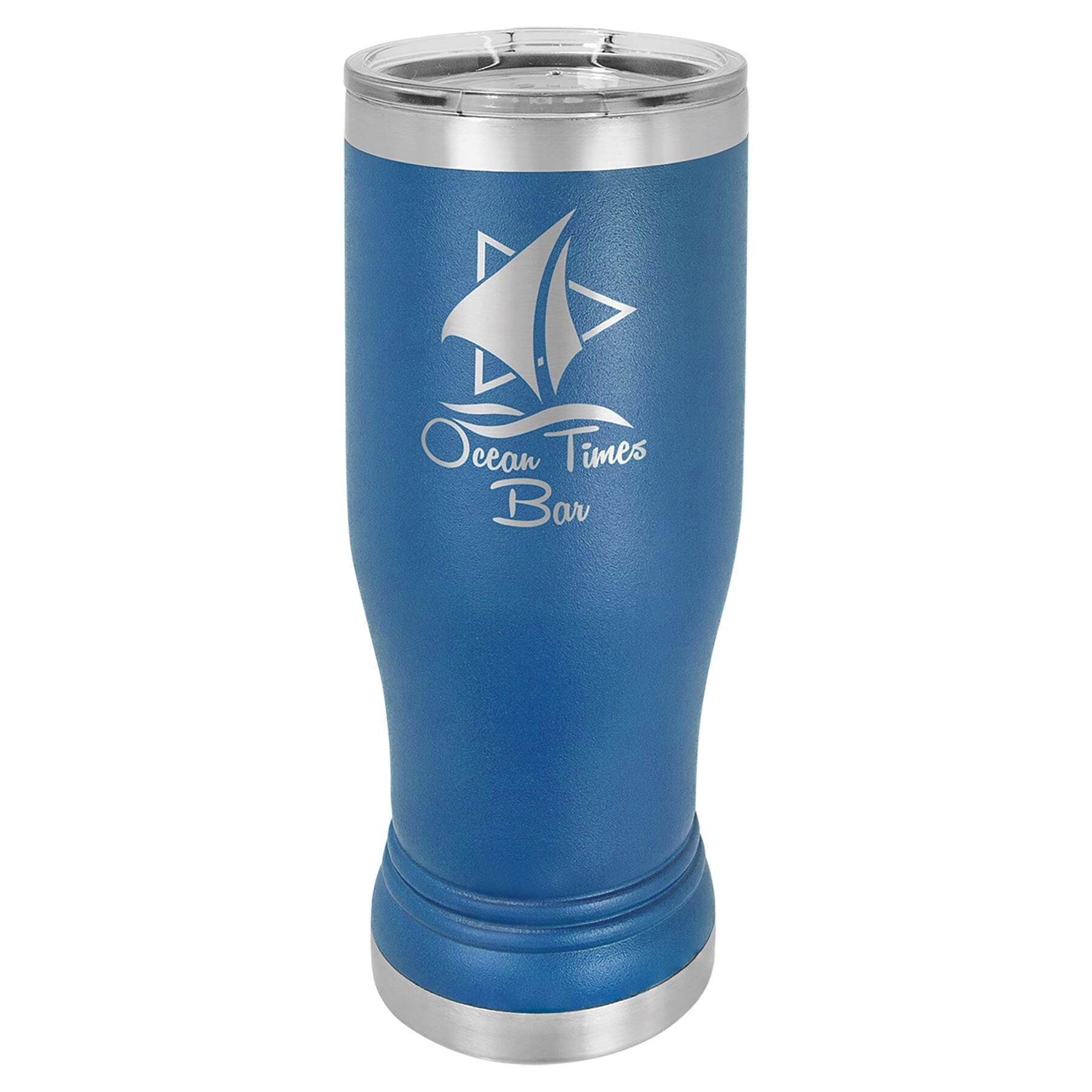 14 oz. Stainless Steel Pilsner Tumbler Signature Cutouts Royal Blue 