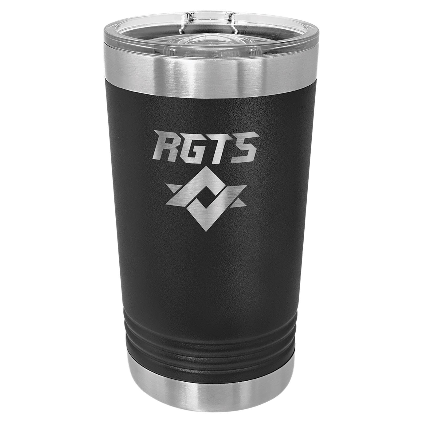 16 oz. Stainless Steel Pint Tumbler Signature Cutouts Black 