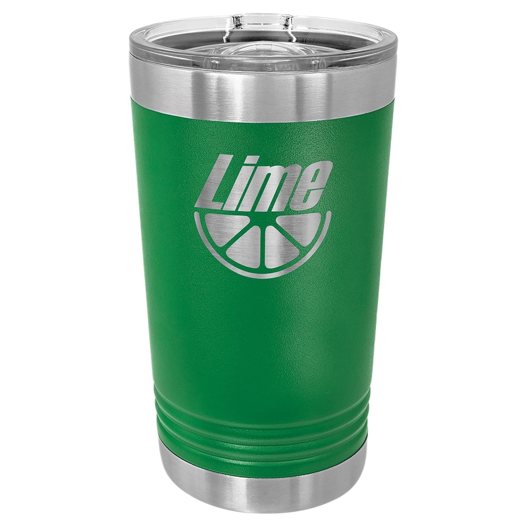 16 oz. Stainless Steel Pint Tumbler Signature Cutouts Green 