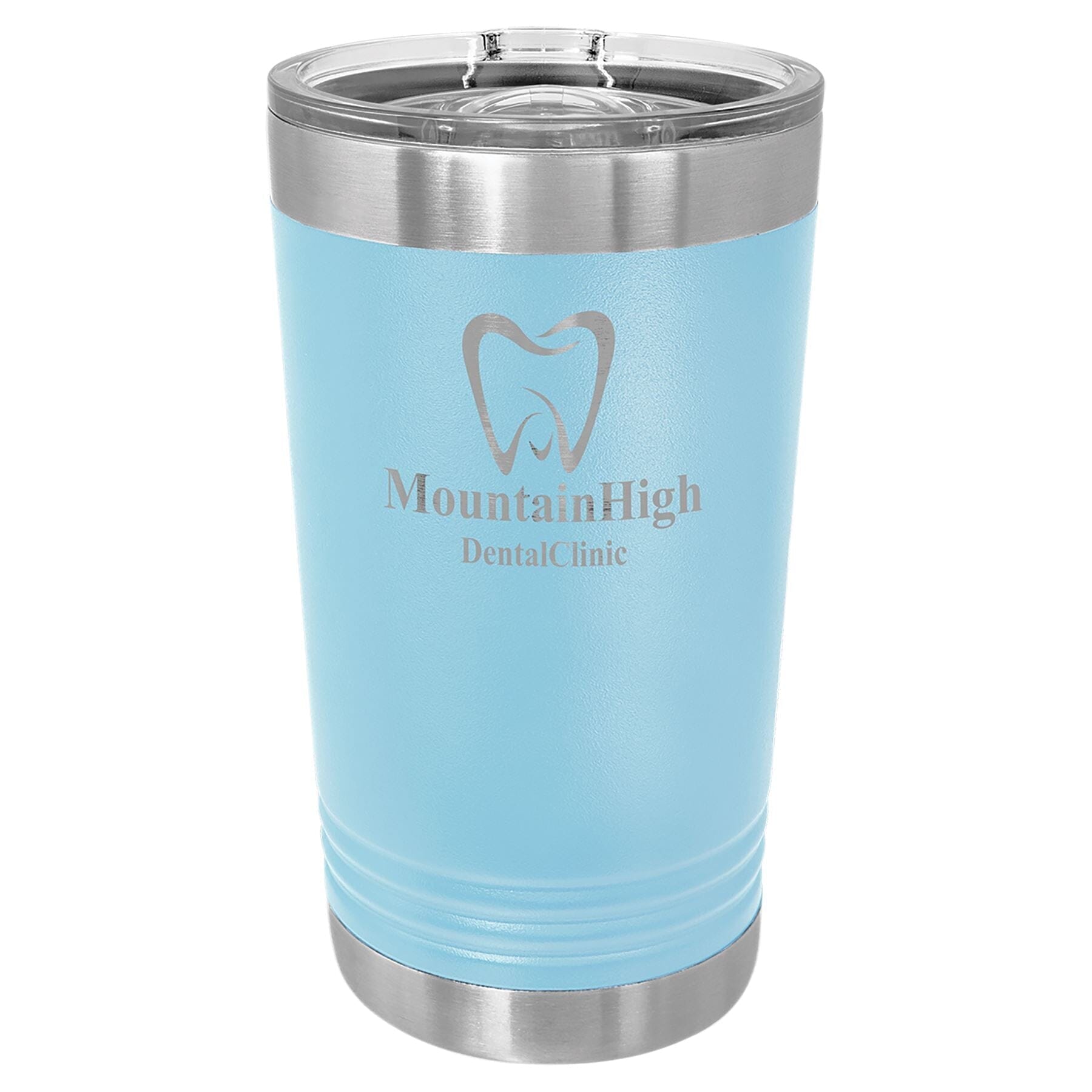 16 oz. Stainless Steel Pint Tumbler Signature Cutouts Light Blue 