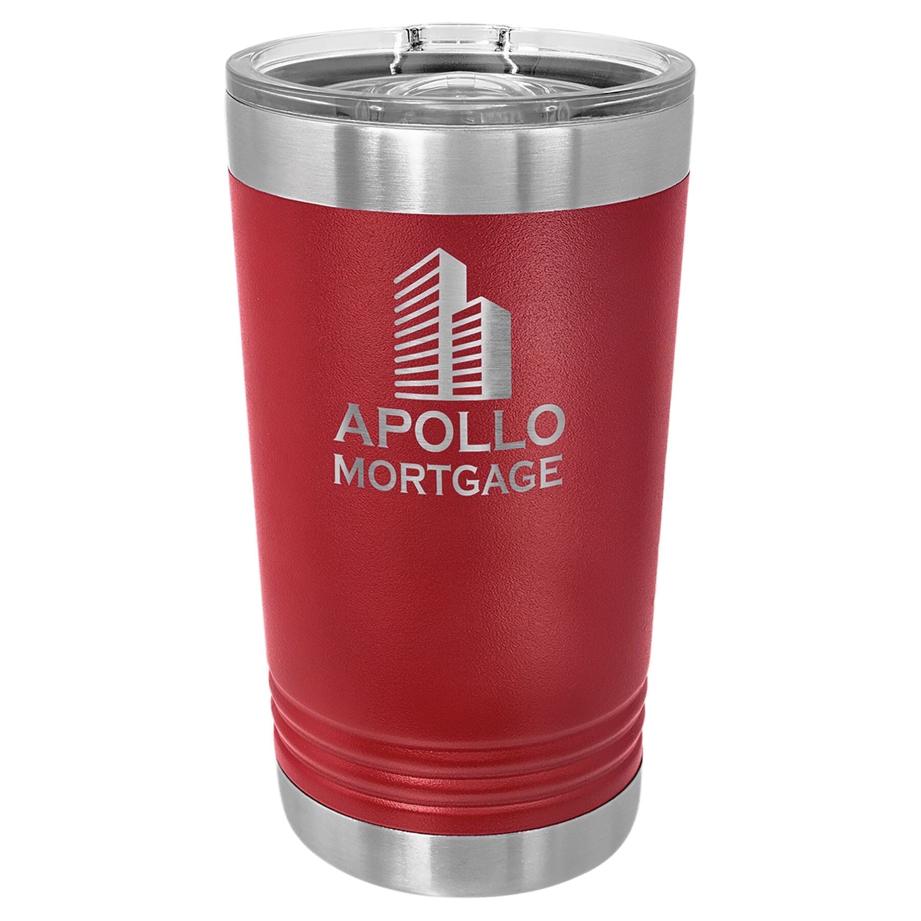 16 oz. Stainless Steel Pint Tumbler Signature Cutouts Maroon 