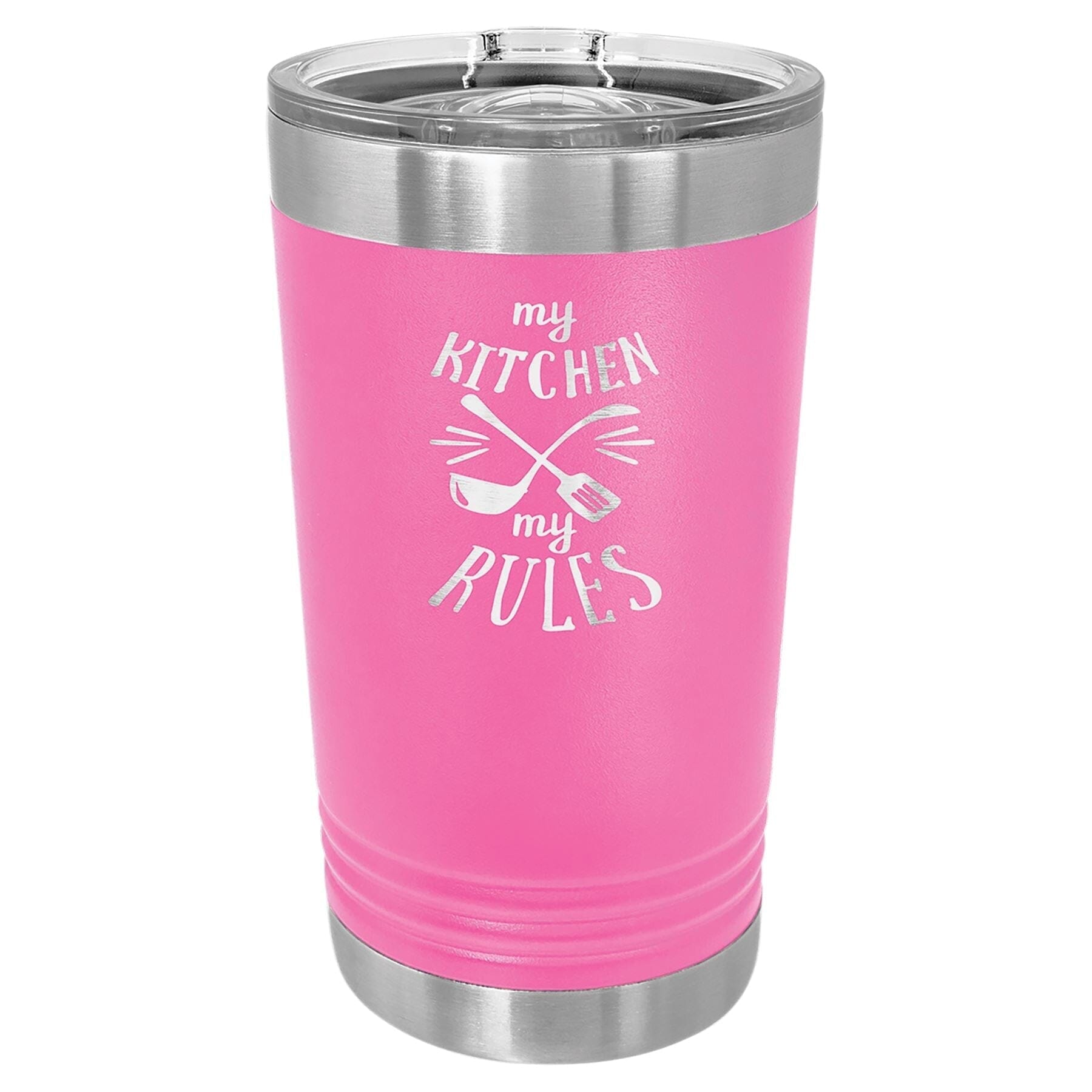 16 oz. Stainless Steel Pint Tumbler Signature Cutouts Pink 