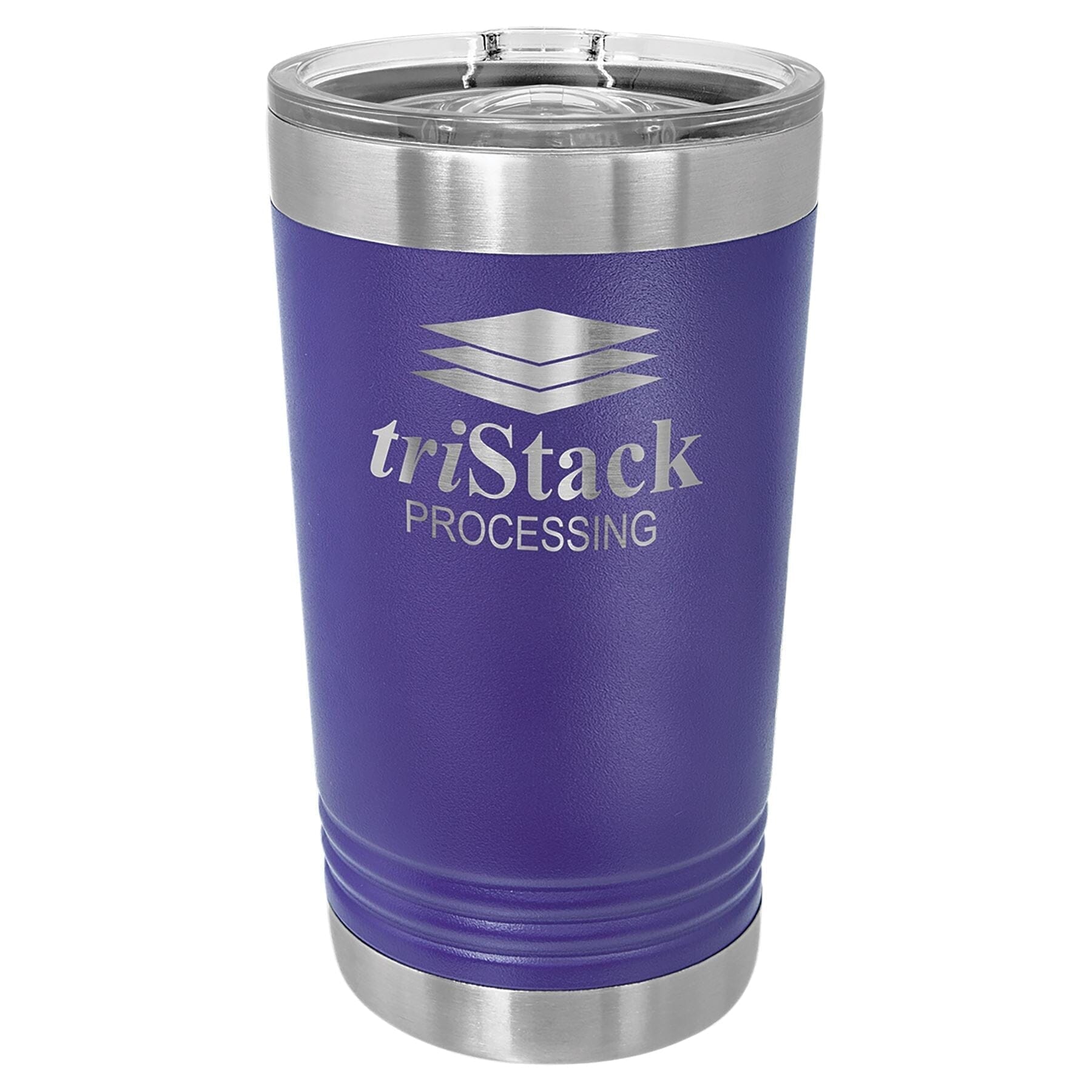 16 oz. Stainless Steel Pint Tumbler Signature Cutouts Purple 