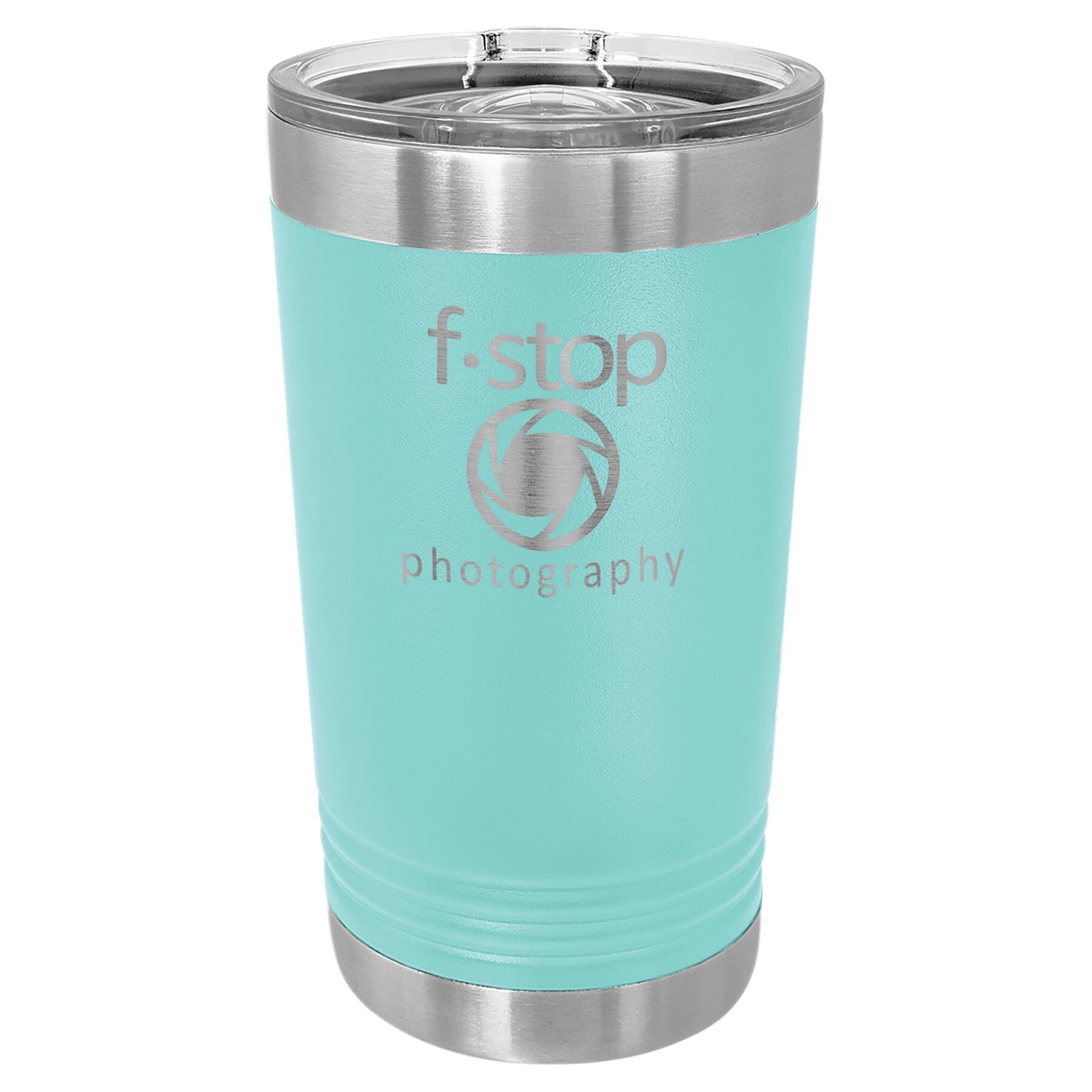 16 oz. Stainless Steel Pint Tumbler Signature Cutouts Teal 