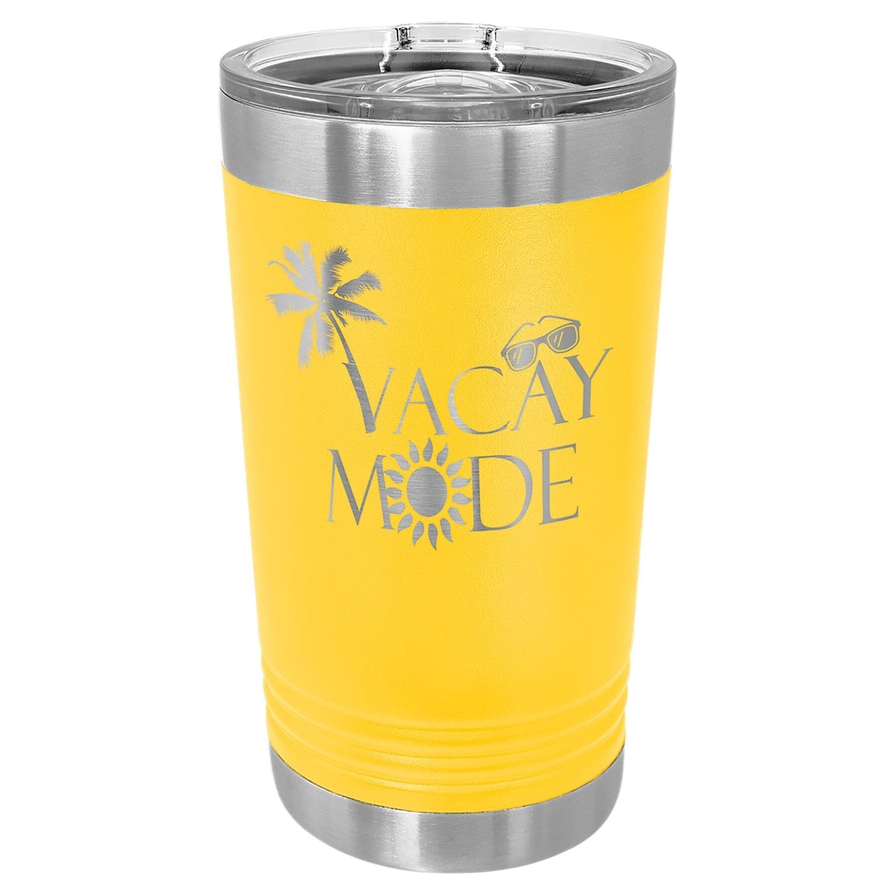 16 oz. Stainless Steel Pint Tumbler Signature Cutouts Yellow 