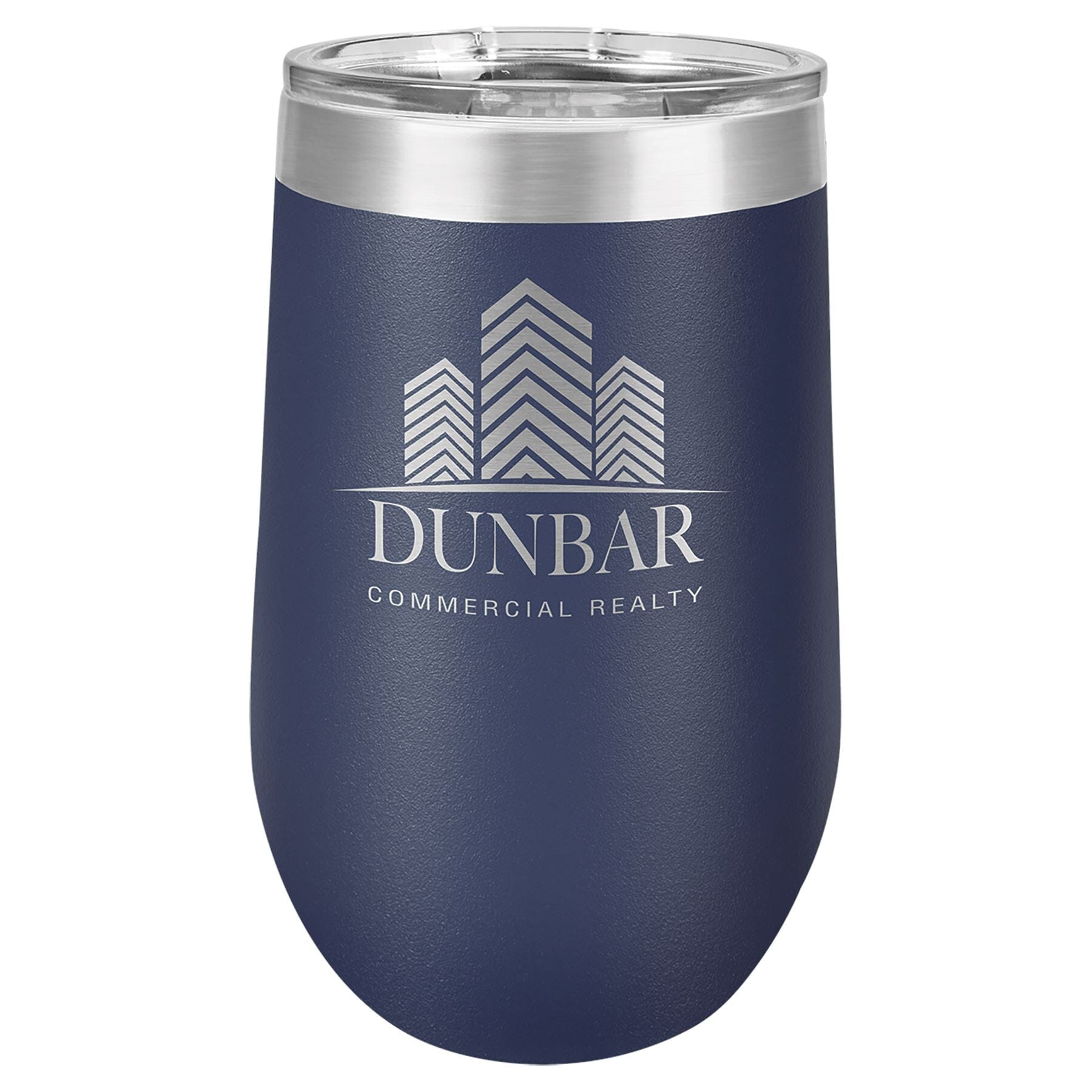 16 oz. Stemless Stainless Steel Wine Tumbler Signature Cutouts Navy 