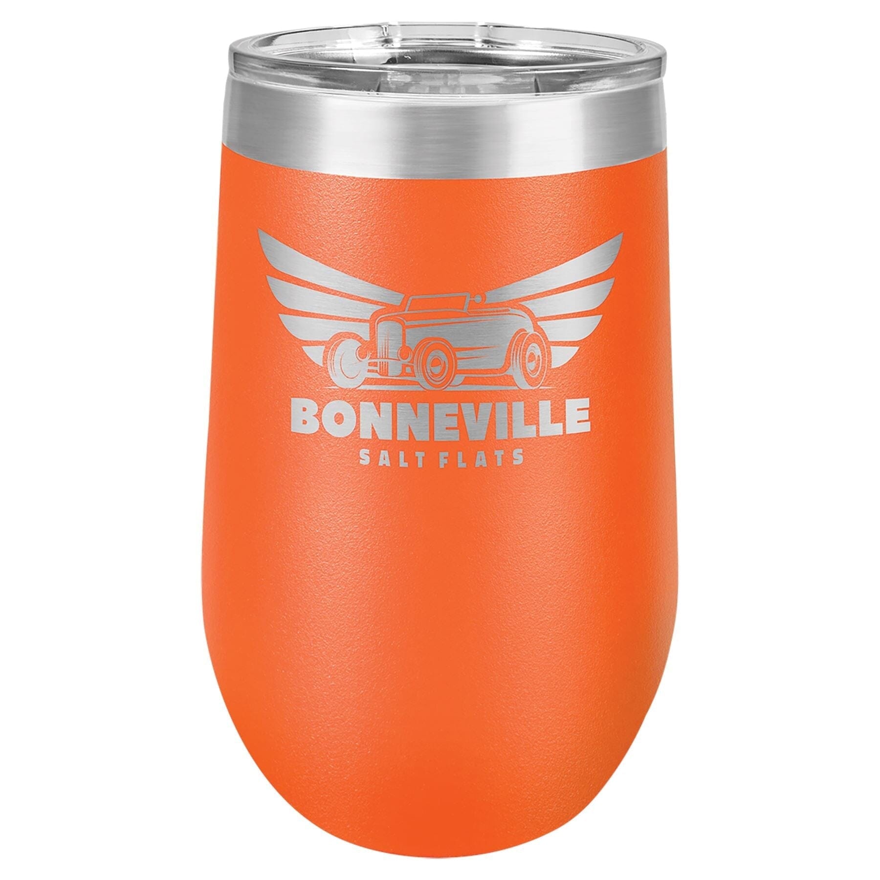 16 oz. Stemless Stainless Steel Wine Tumbler Signature Cutouts Orange 