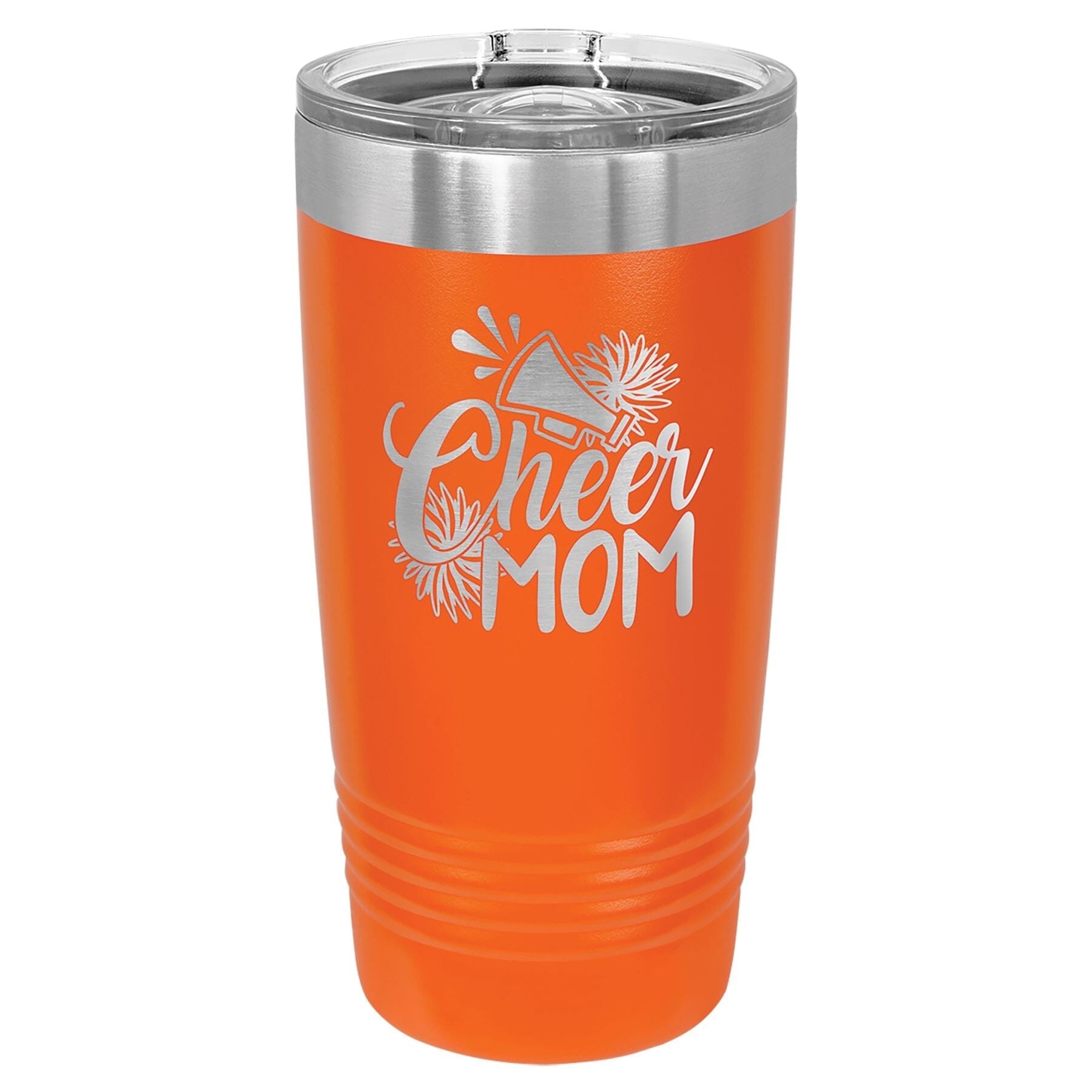 20 oz. Stainless Steel Ringneck Travel Mugs w/Slider Lid Signature Cutouts Orange 