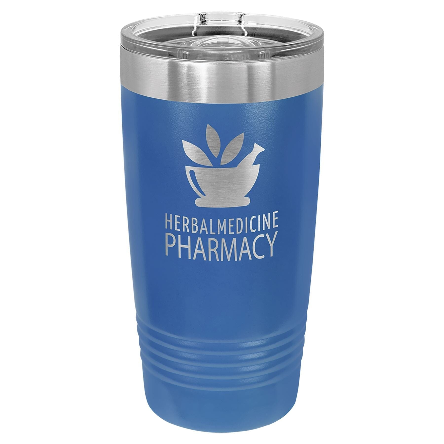 20 oz. Stainless Steel Ringneck Travel Mugs w/Slider Lid Signature Cutouts Royal Blue 
