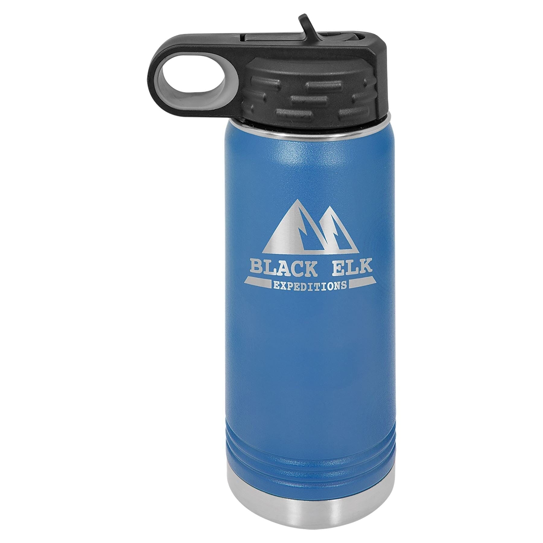 20 oz. Stainless Steel Water Bottle Tumbler with Flip Top Lid Signature Cutouts Royal Blue 