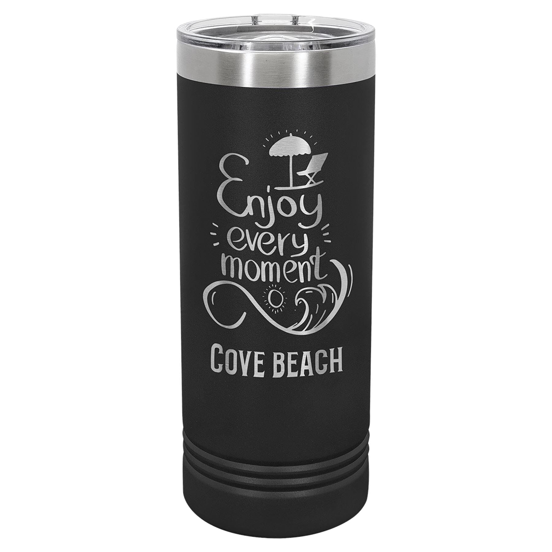 22 oz. Skinny Double Insulated Tumbler Signature Cutouts Black 