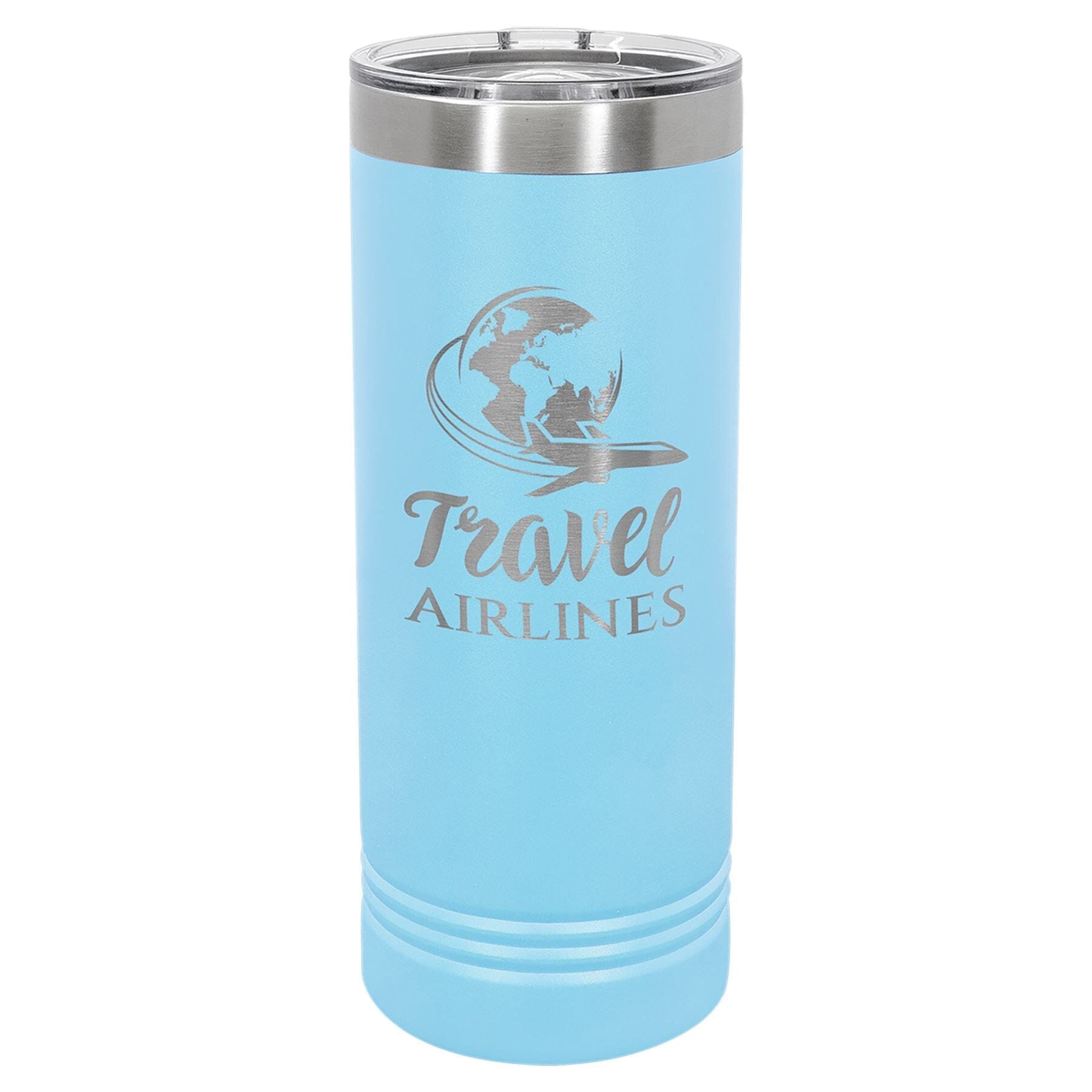 22 oz. Skinny Double Insulated Tumbler Signature Cutouts Light Blue 