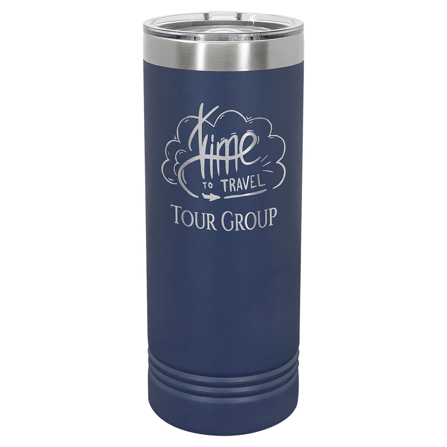 22 oz. Skinny Double Insulated Tumbler Signature Cutouts Navy Blue 