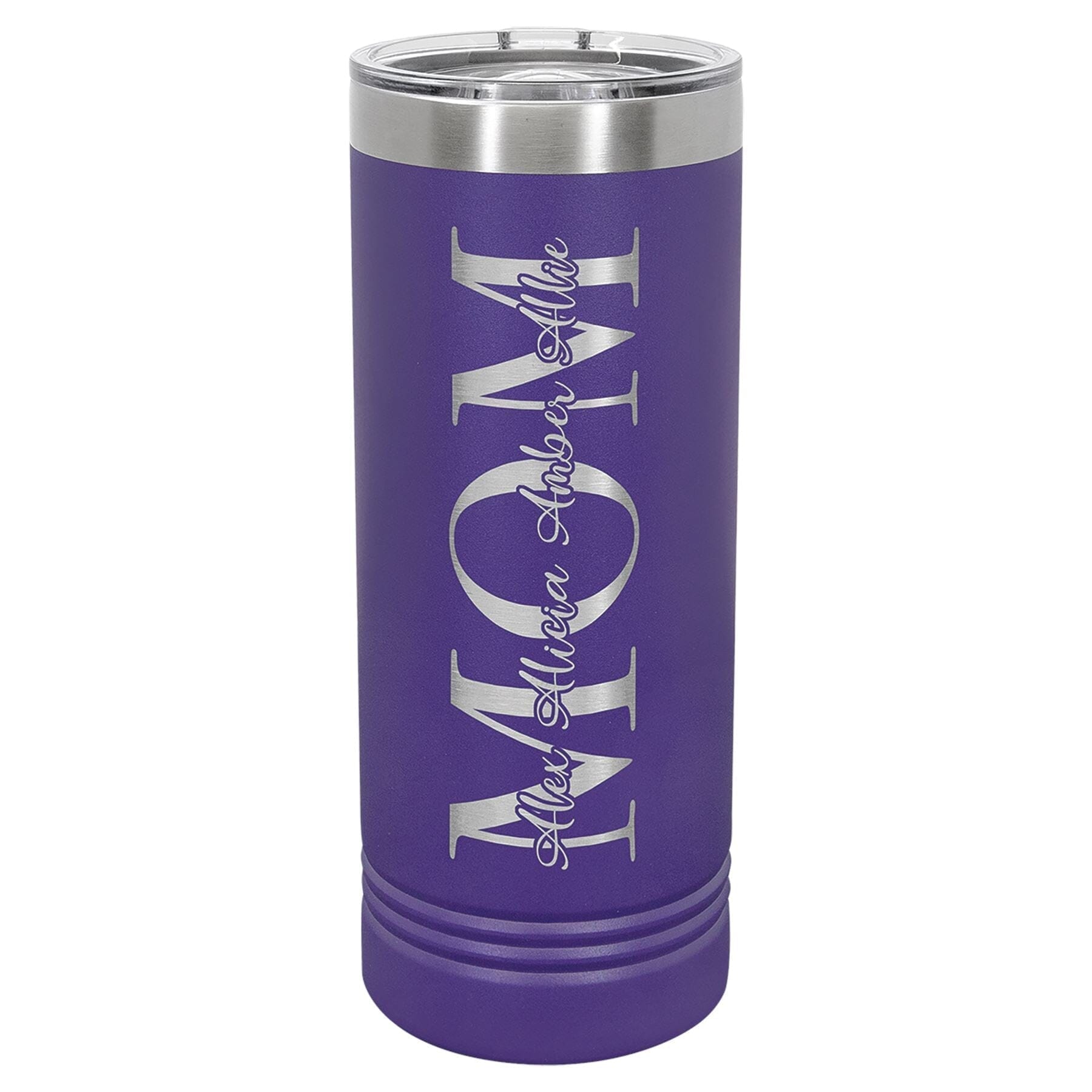 22 oz. Skinny Double Insulated Tumbler Signature Cutouts Purple 