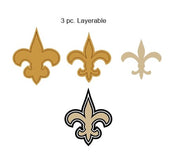 3-Layer Fleur-de-Lis Wood Shape Cutout (3 pieces) Craft Shapes & Bases Signature Cutouts 
