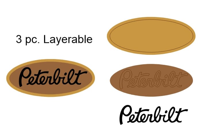 3-Layer Peterbilt Wood Shape Cutout (3 pieces) Craft Shapes & Bases Signature Cutouts 