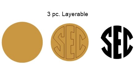 3-Layer SEC Wood Shape Cutout (3 pieces) Craft Shapes & Bases Signature Cutouts 