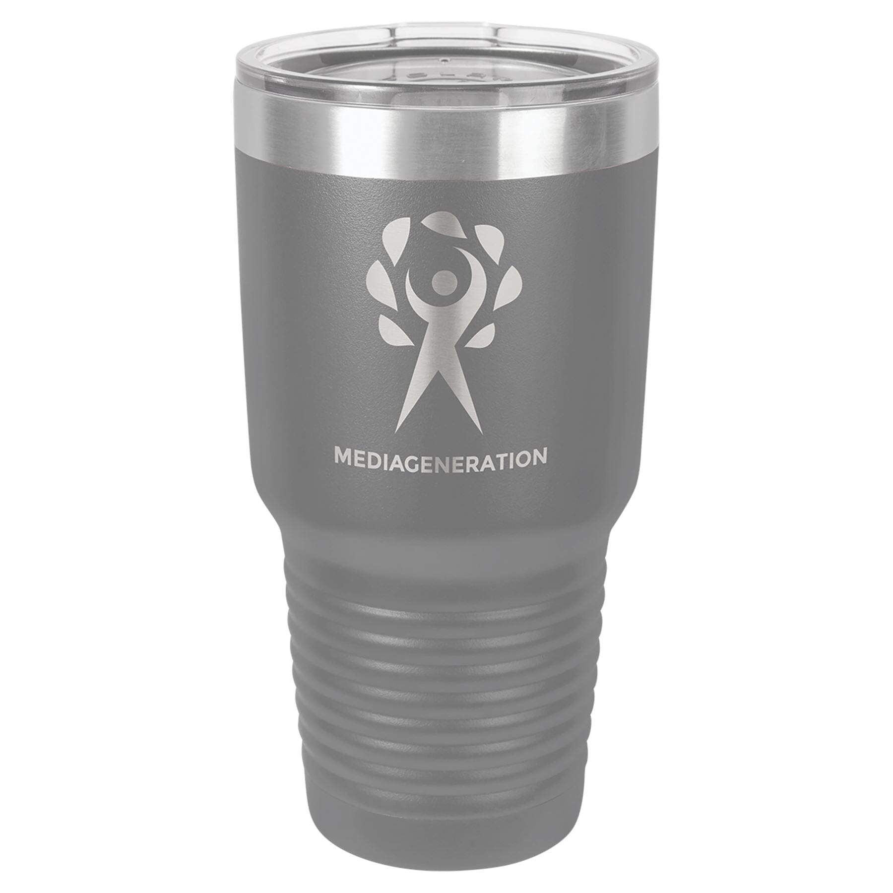 30 oz. Double Insulated Stainless Steel Tumbler Signature Cutouts Dark Gray 