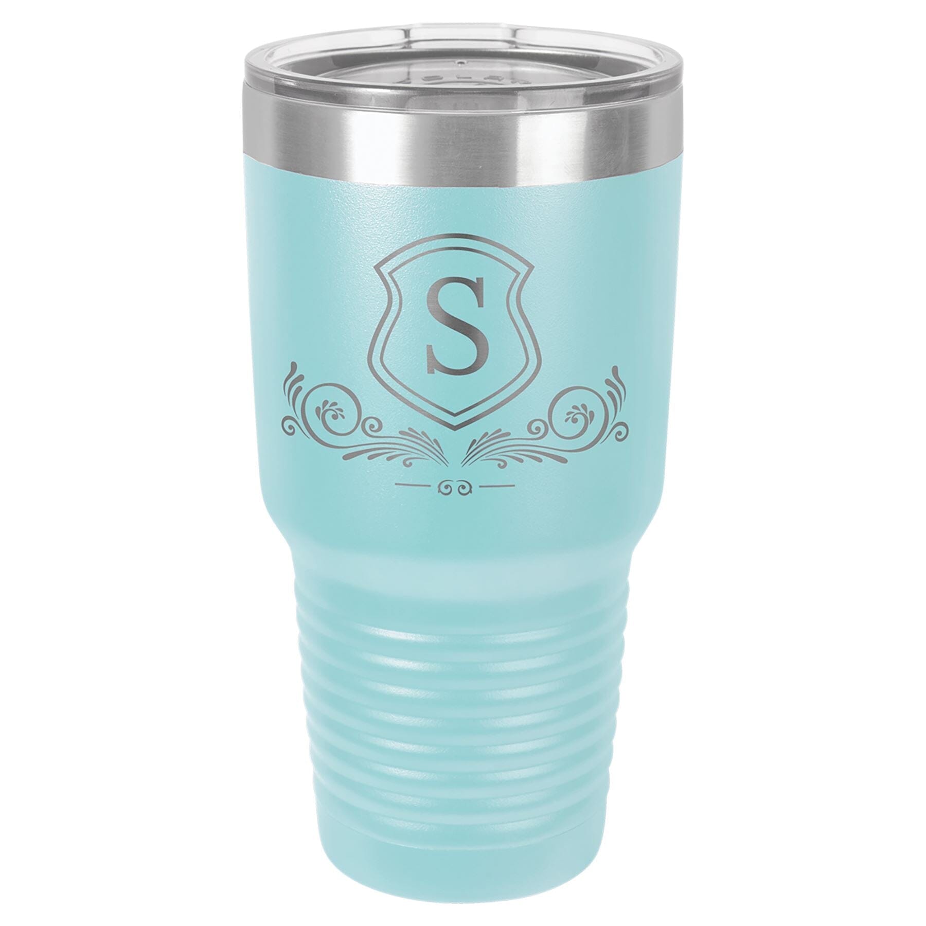 30 oz. Double Insulated Stainless Steel Tumbler Signature Cutouts Light Blue 