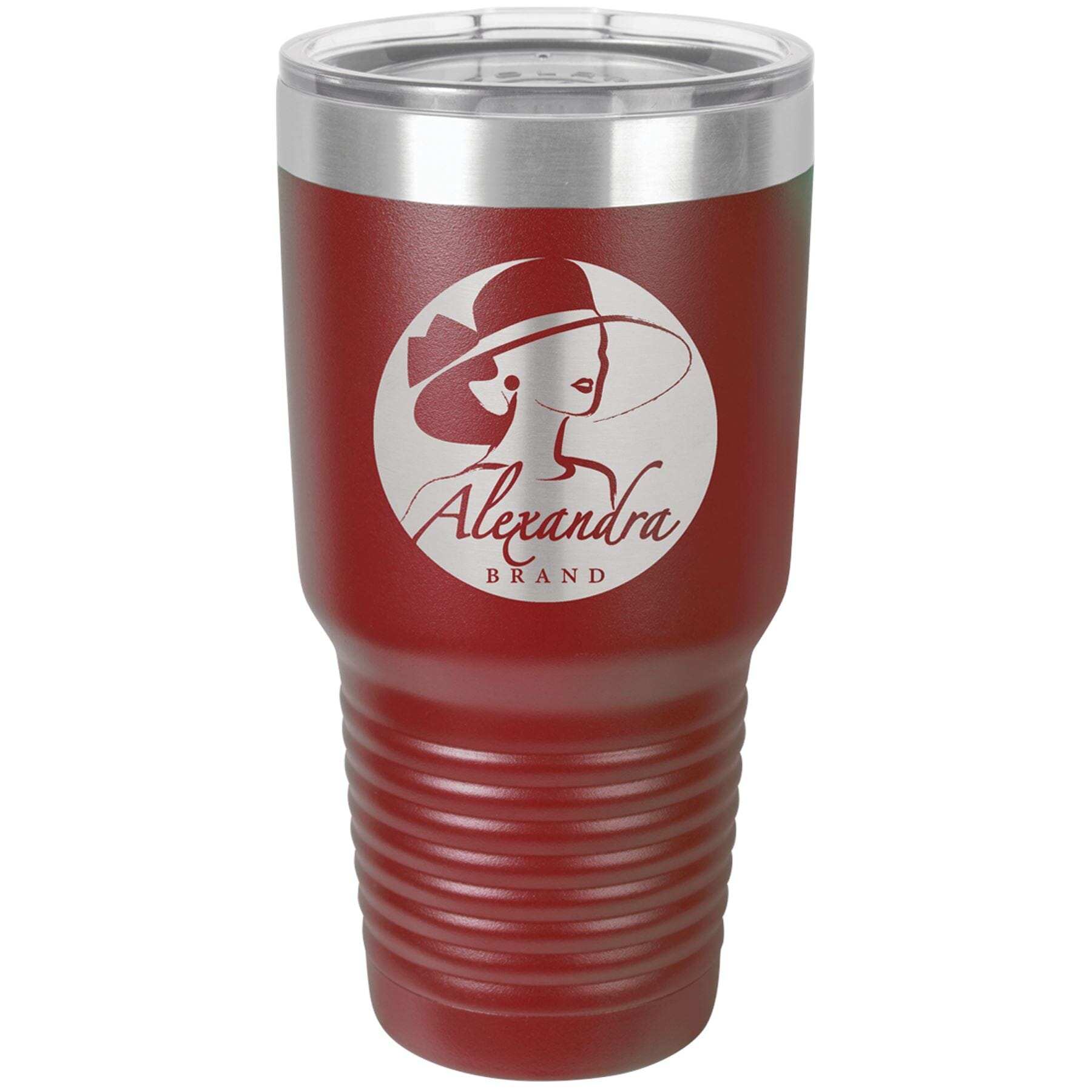 30 oz. Double Insulated Stainless Steel Tumbler Signature Cutouts Maroon 
