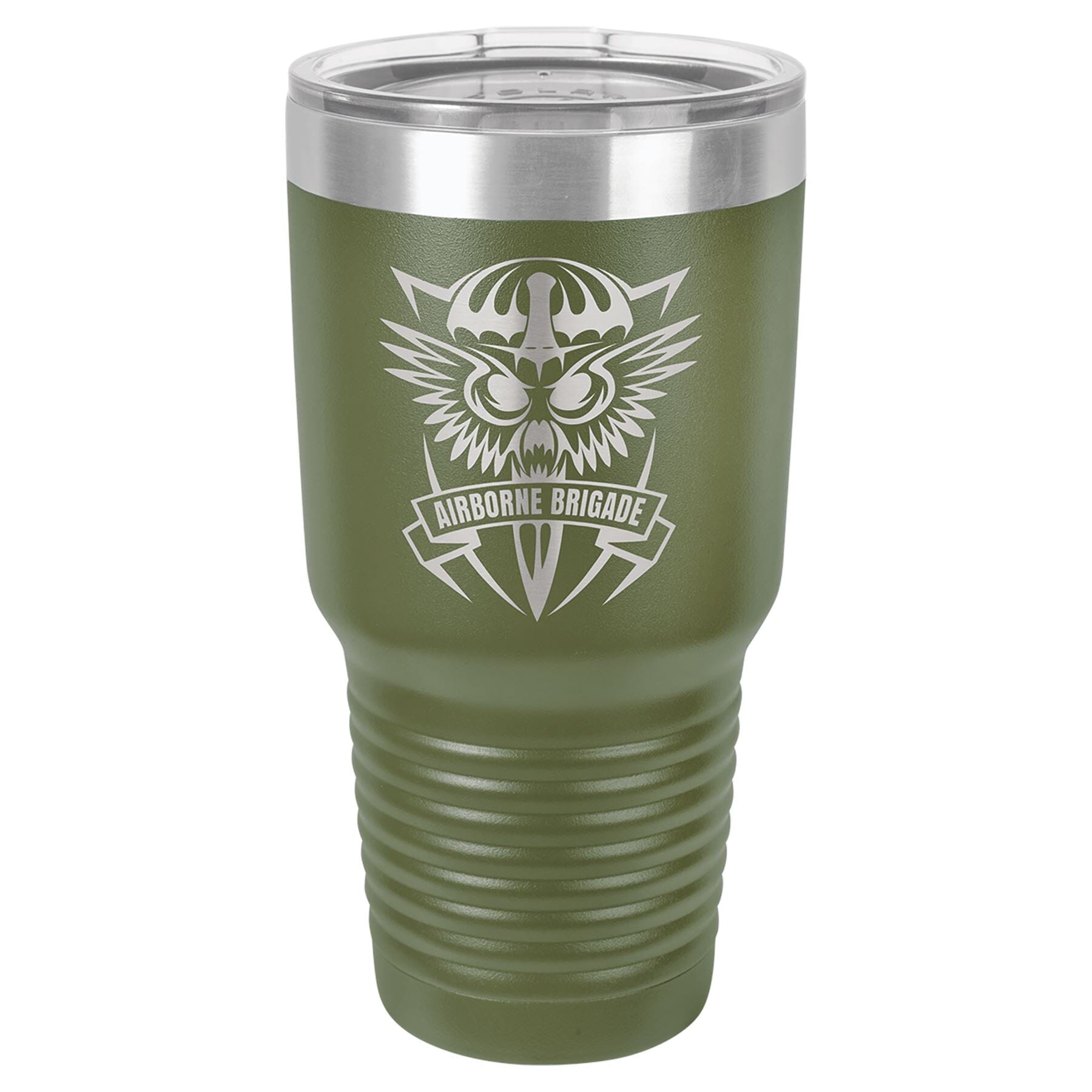 30 oz. Double Insulated Stainless Steel Tumbler Signature Cutouts Olive Green 