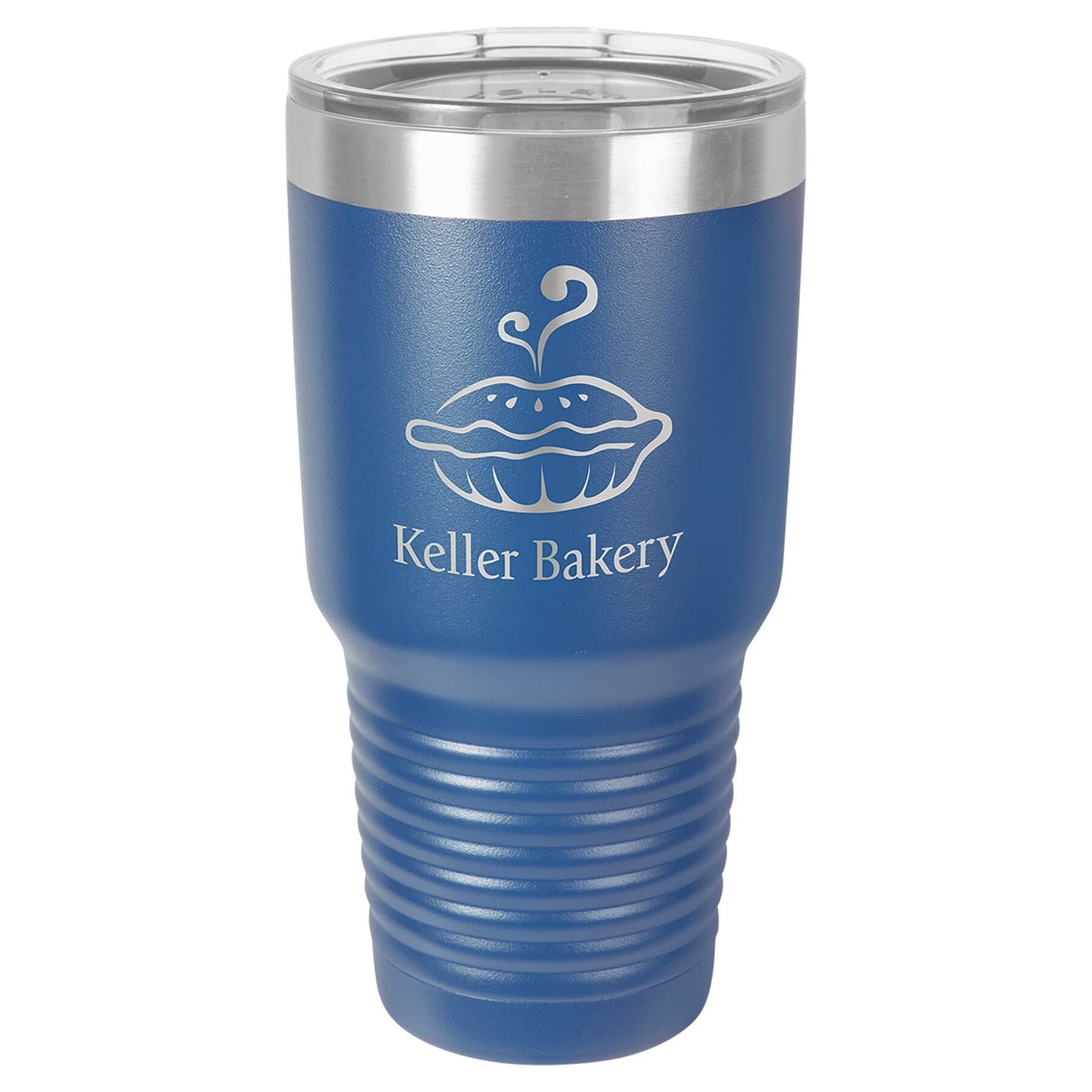30 oz. Double Insulated Stainless Steel Tumbler Signature Cutouts Royal Blue 