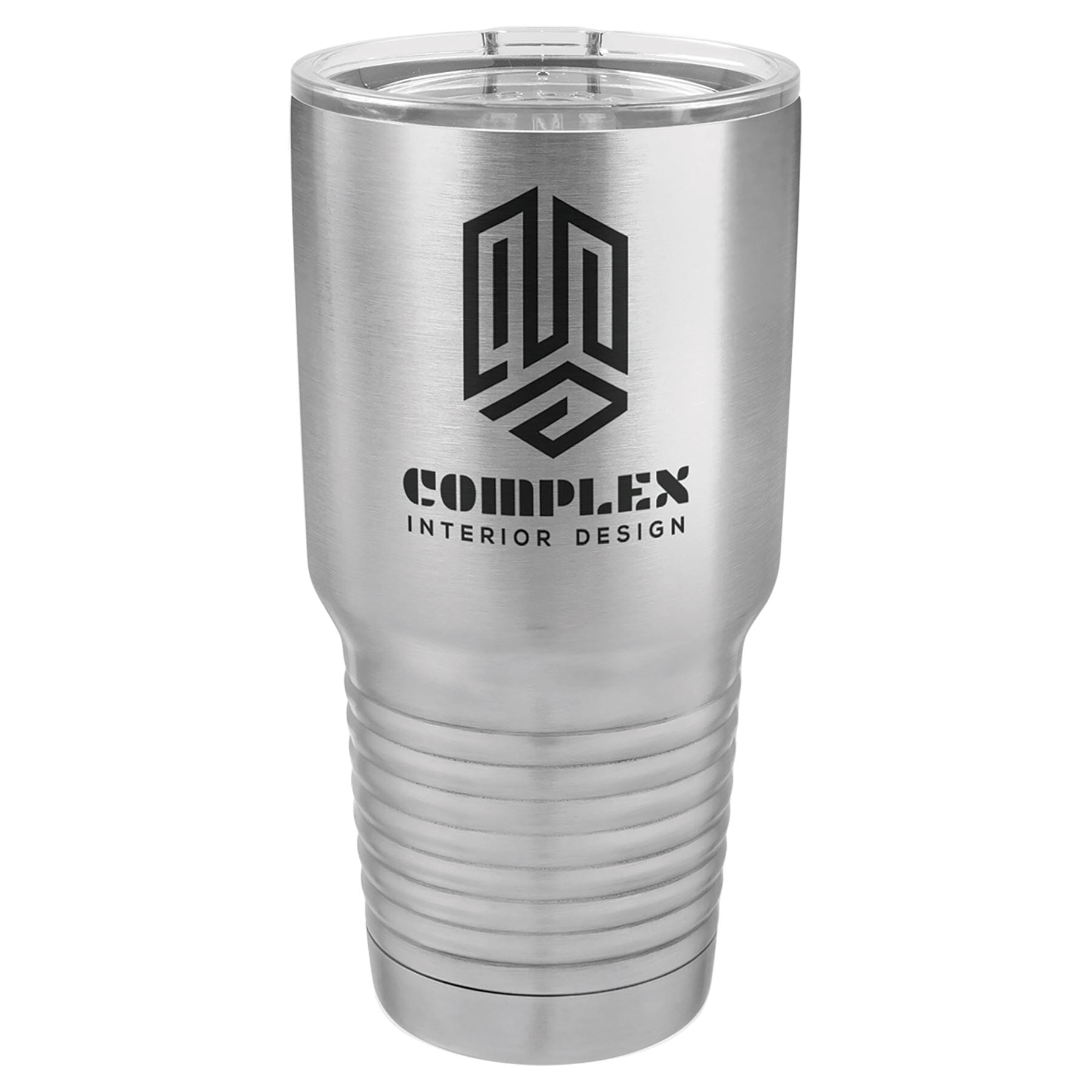 30 oz. Double Insulated Stainless Steel Tumbler Signature Cutouts Silver 