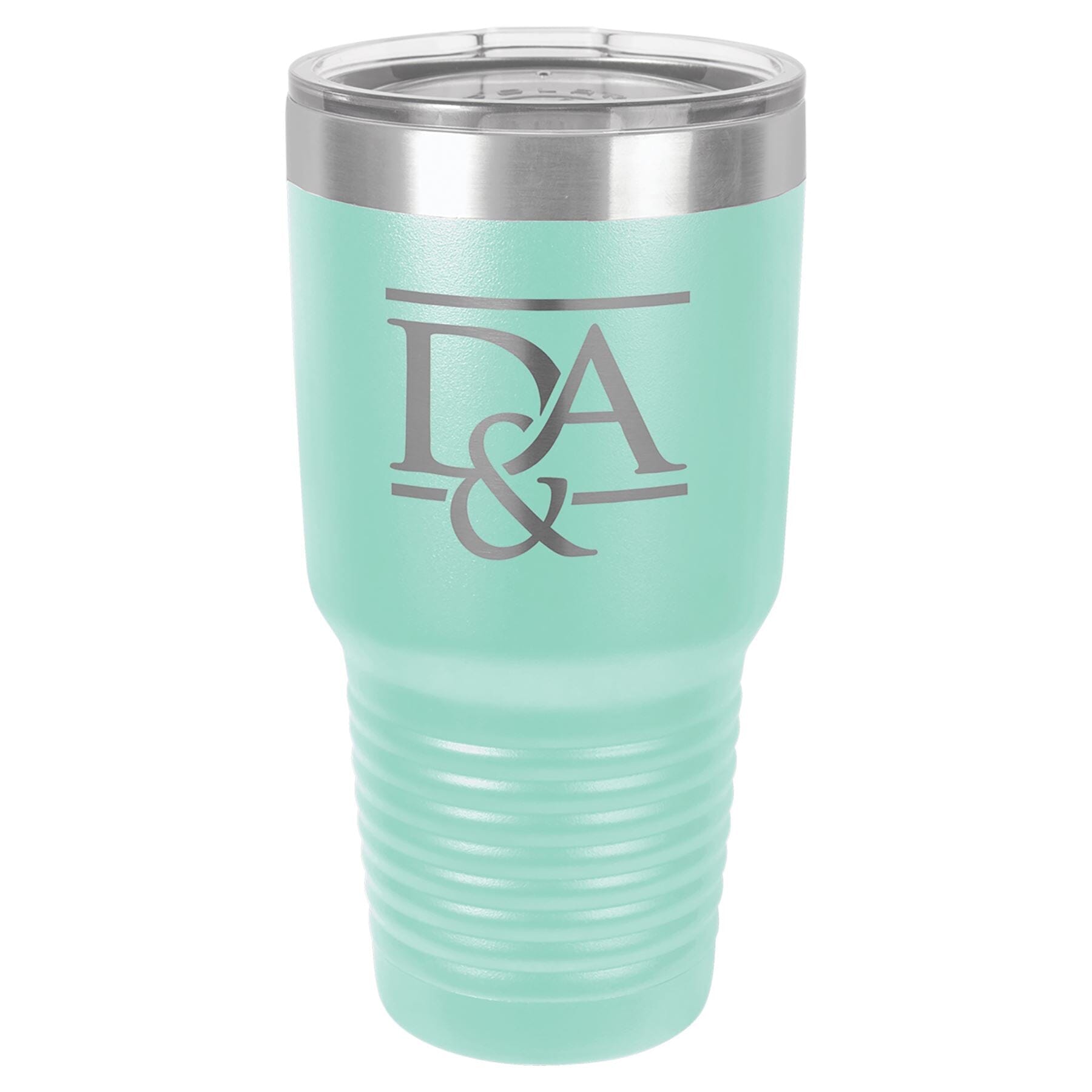 30 oz. Double Insulated Stainless Steel Tumbler Signature Cutouts Teal 