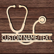 Custom Stethoscope Name Sign – Personalized Medical Shape Cutout | Wall Art & Gifts