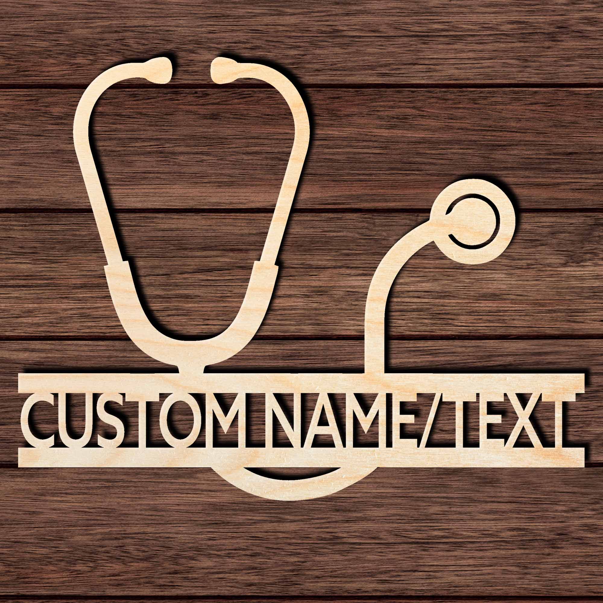 Custom Stethoscope Name Sign – Personalized Medical Shape Cutout | Wall Art & Gifts