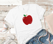 Glitter Apple Teacher Shirt | Back to School Teacher T-Shirt | Cute Teacher Gift