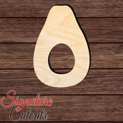 Avocado 001 Shape Cutout in Wood Craft Shapes & Bases Signature Cutouts 
