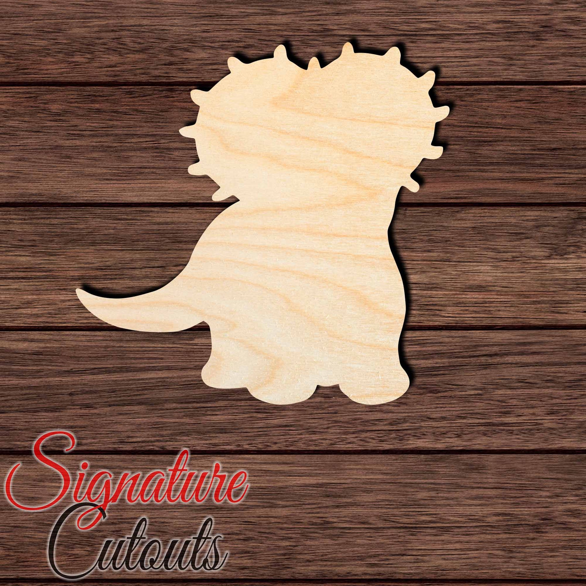 Baby Dino 002 Shape Cutout in Wood Craft Shapes & Bases Signature Cutouts 