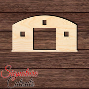 Barn 004 Shape Cutout in Wood Craft Shapes & Bases Signature Cutouts 