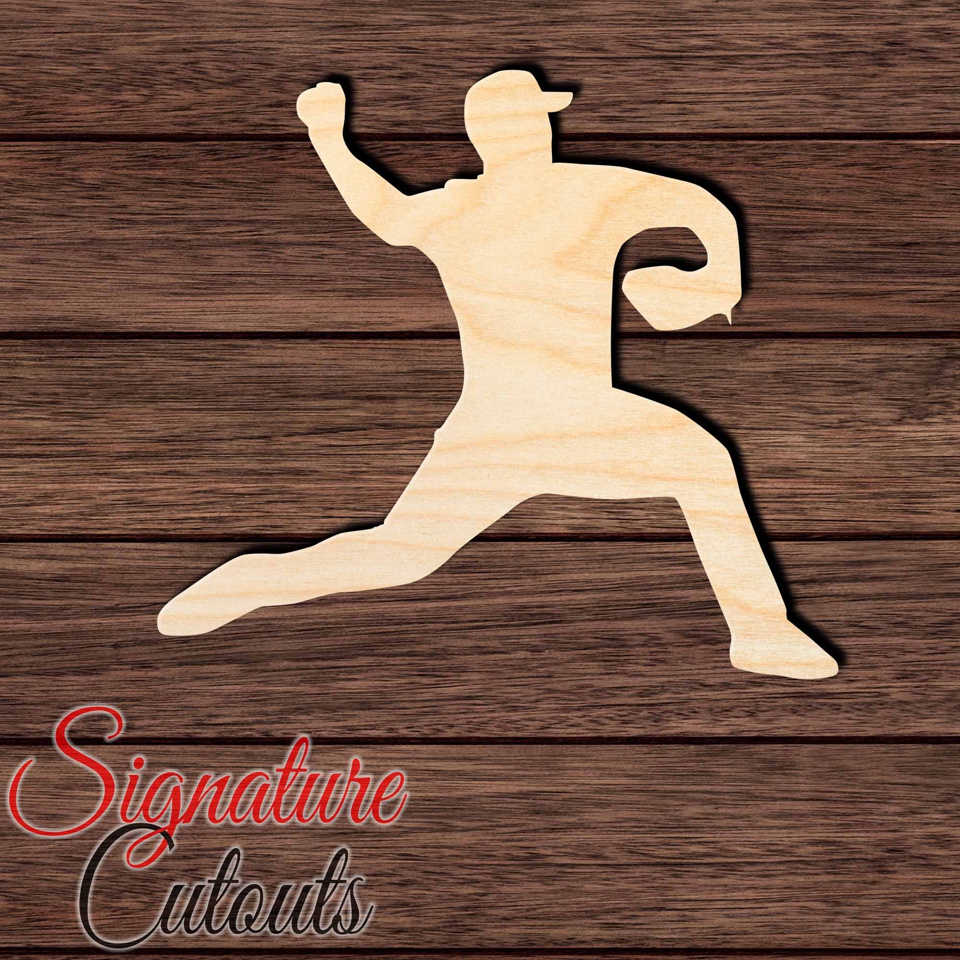 Baseball 021 Shape Cutout in Wood Craft Shapes & Bases Signature Cutouts 