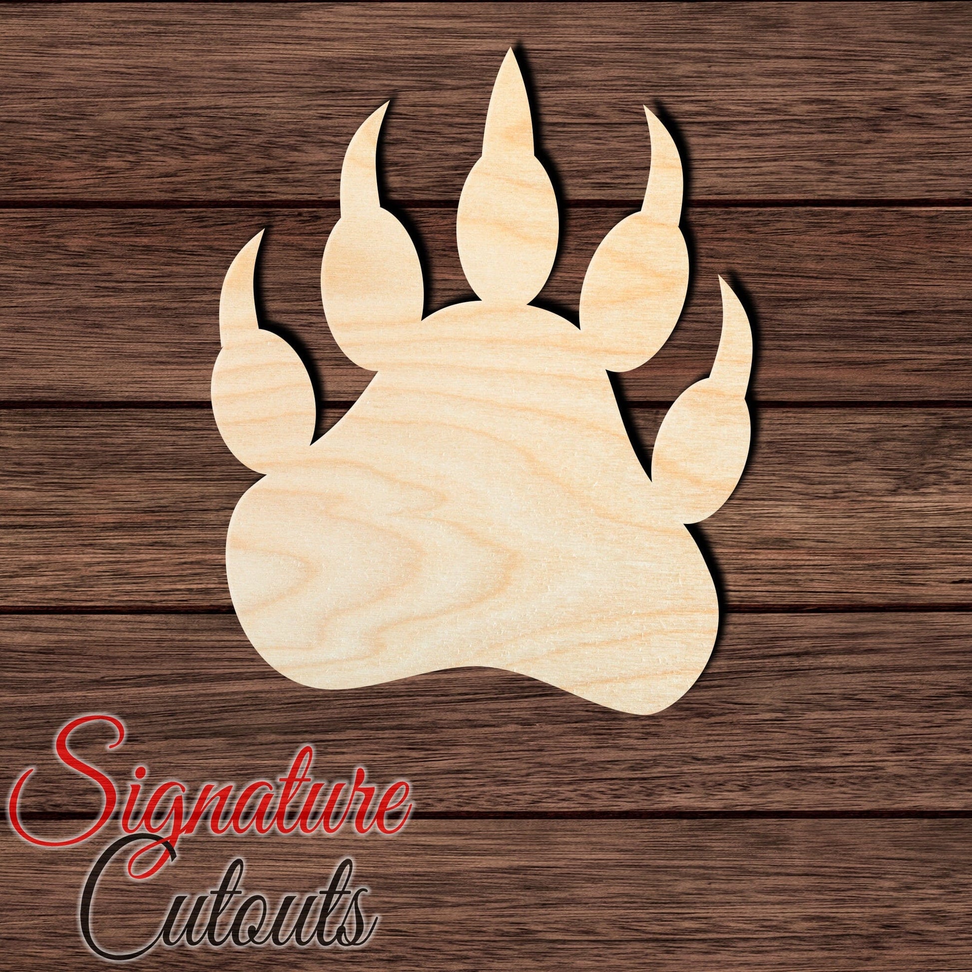 Bear 003 Paw Shape Cutout Craft Shapes & Bases Signature Cutouts 