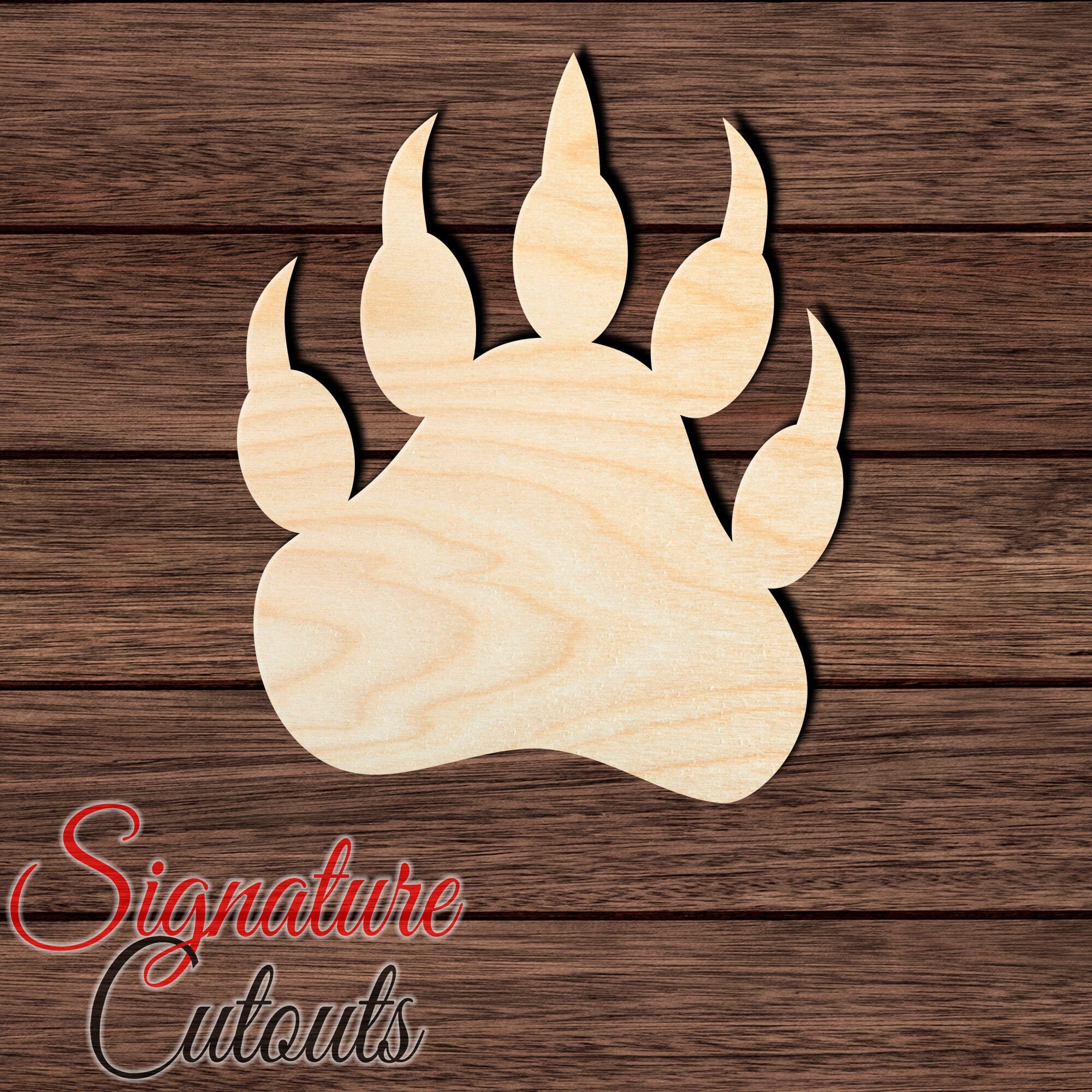 Bear 003 Paw Shape Cutout Craft Shapes & Bases Signature Cutouts 