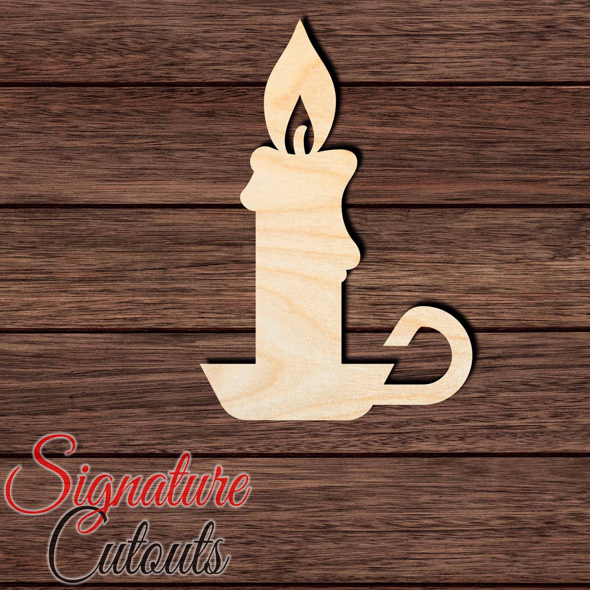 Candle 002 Shape Cutout in Wood Craft Shapes & Bases Signature Cutouts 