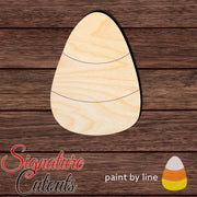 Candy Corn 001 Shape Cutout in Wood Craft Shapes & Bases Signature Cutouts 