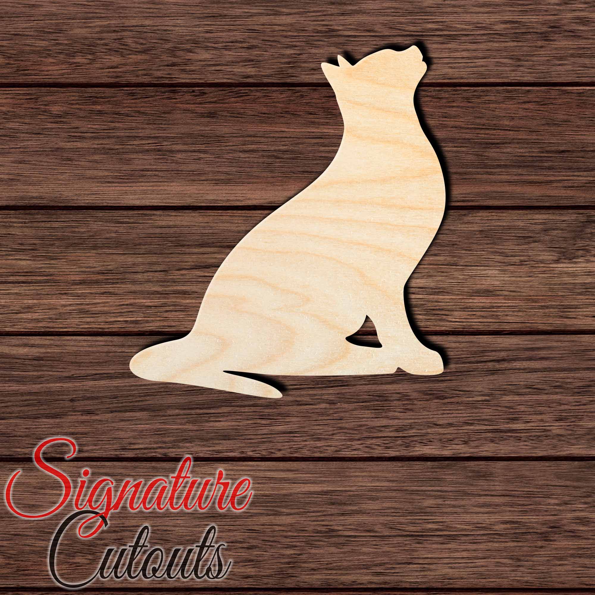 Cat 021 Shape Cutout in Wood Craft Shapes & Bases Signature Cutouts 